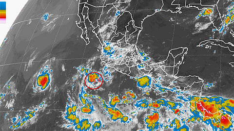 Se ubica a 905 kilómetros al Sur-Suroeste de Manzanillo, Colima (Imagen: Conagua)