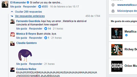 Imagen: Facebook Metallica