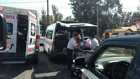 Recibieron atención médica luego del accidente