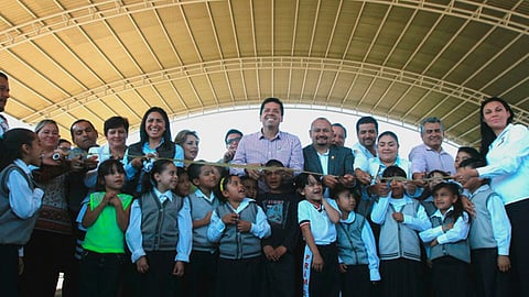 Se entregó la techumbre de la Escuela Primaria 20 de Noviembre del ejido Jesús Alcaraz de Tacámbaro