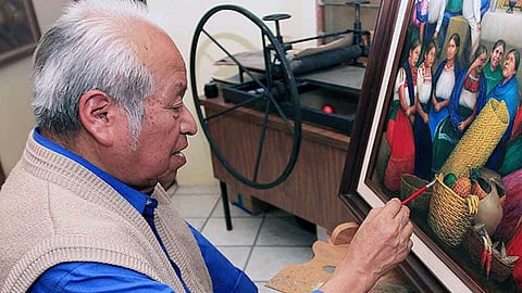 La exposición es un pequeño pero significativo homenaje al maestro Jerónimo Mateo Madrigal