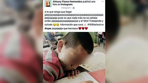 La imagen causó indignación por el hecho y la burla (Foto: Captura de pantalla)