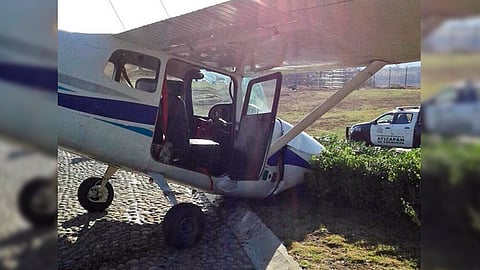 La aeronave cayó en el Rancho San Juan