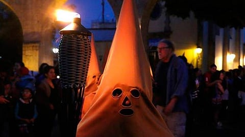 Durante el trayecto del contingente se tiene programada la parada en distintos puntos para orar (Foto: Archivo)