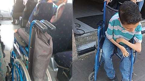 El chofer les cobró dos pasajes extra por la silla de ruedas, acusan