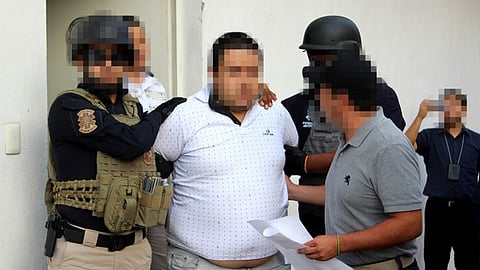 Daniel Rubio fue trasladado por los policías y los soldados al penal “David Franco Rodríguez” (Foto cortesía)