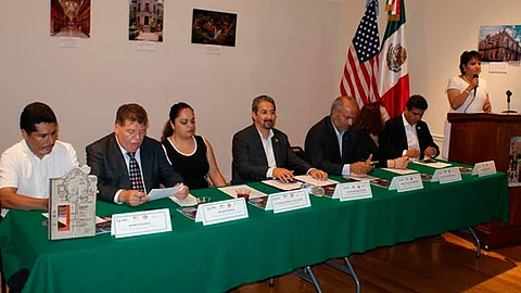 Participan migrantes radicados en este lugar e identificados con la Casa de Hidalgo