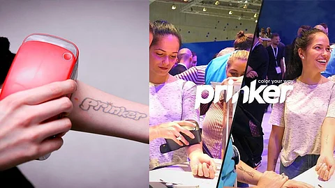 Una impresora de tatuajes temporales que cabe en la mano (Foto: Instagram.com/Prinker)