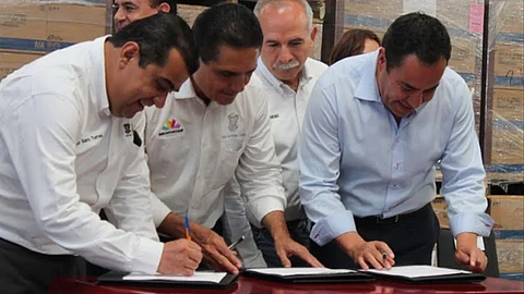 Carlos Herrera Tello acudió en calidad de Presidente de la Red Mexicana de Municipios de la Salud a evento estatal (Foto cortesía)