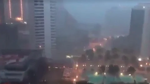 El huracán tomó fuerza en Florida (Foto: Captura de video)