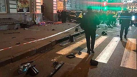 La imprudencia al volante se hizo presente en la ciudad de Kharkiv, Ucrania (Foto: GUUE Kharkiv)