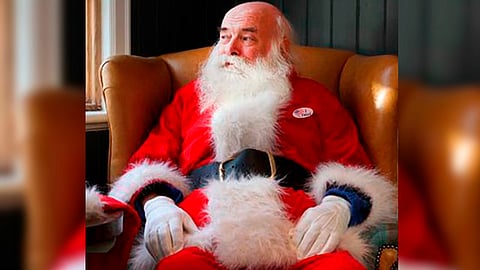 El hombre fue disfrazado de Santa Claus a una fiesta de Halloween (Foto: Ilustrativa/ @Santa)