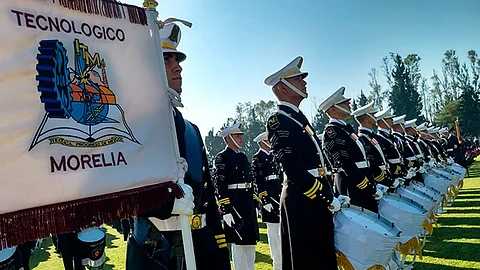 Inaugura Alfonso Martínez el Encuentro estudiantil de escoltas y bandas de guerra del Tec de Morelia