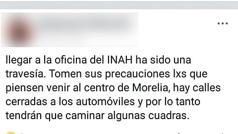 Morelianos se quejan en redes por bloqueos viales