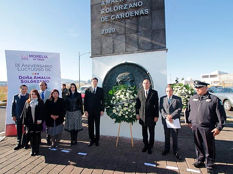 Ayuntamiento de Morelia conmemora el IX aniversario luctuoso de Amalia Solórzano