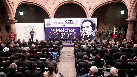 Conmemoran autoridades el CCIV Aniversario del Natalicio de Melchor Ocampo