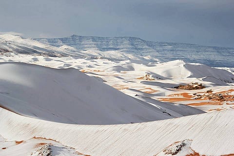 La alerta por nieve se mantendrá hasta el próximo martes, se esperan grosores de entre 10 y 15 centímetros en las zonas urbanas más afectadas (Foto: Twitter)