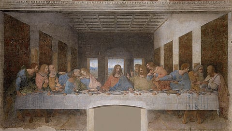 La pintura mide 460 cm de alto por 880 cm de ancho