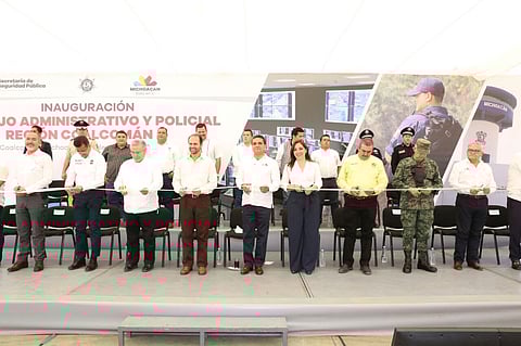 Inaugura gobernador Complejo Administrativo y Policial Regional en Coalcomán
