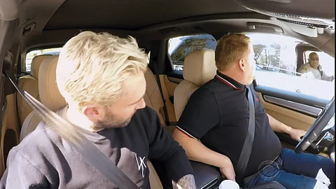 El incidente ocurrió durante el programa de James Corden (Foto: captura de video)