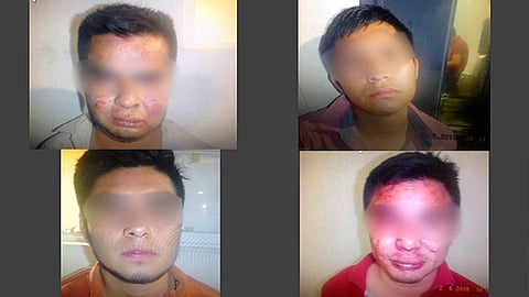 Los cuatro muchachos detenidos fueron trasladados a la Barandilla Municipal, donde permanecieron hasta cubrir la sanción respectiva (Foto: RED113)