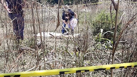 Los huesos estaban al interior de un costal de yute tirado en unas tierras de pastoreo (Foto: RED 113)