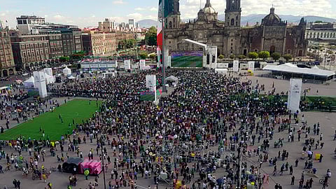 El movimiento pudo deberse a los saltos masivos de los mexicanos al celebrar el gol de la selección (Foto: @SSP_CDMX)