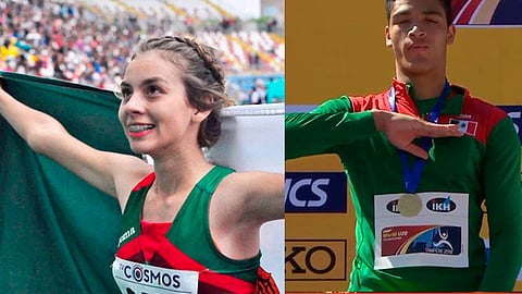 Ambos lograron un histórico oro en marcha 10K en el mundial de atletismo de Finlandia sub-20 (Foto: captura)