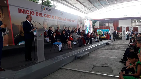 "La educación en el estado ha ido mejorando con maestros competitivos", dijo (Foto: Andrea Hernández)