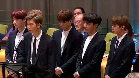 Love Yourself es el nombre de su reciente disco y es el mensaje que transmitieron este día (Foto: captura de video)