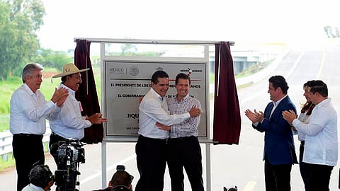 El presidente dijo que con estas obras se combatió inseguridad que había en el estado (Foto Facebook: Enrique Peña Nieto)