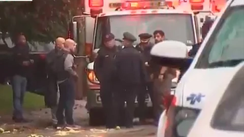 Dos agentes de Policía habrían recibido disparos del atacante (Foto: captura de video: Foro TV)