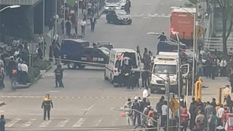 La balacera dejó dos heridos (Foto: Twitter/@kroseco25)