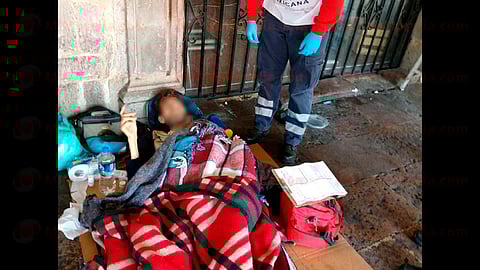 La persona dormía en un portal del Centro (Foto: RED 113)