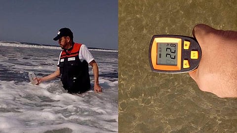 Se analiza la calidad del agua de Boca de Apiza, Faro de Bucerías, Las Brisas y San Juan de Alima, del municipio de Coahuayana (Foto: Cortesía)