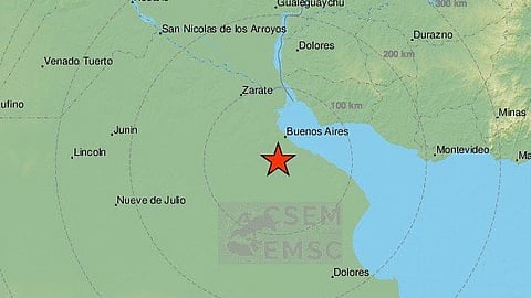 La actividad sísmica se percibió hasta la ciudad de La Plata, (Foto: Twitter/ @SkyAlertMx)