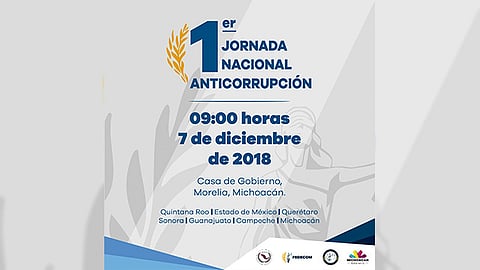Primera “Jornada Nacional Contra la corrupción” contará con la presencia de representantes de la Sociedad Civil Organizada, Fiscales Especializados al Combate a la Corrupción de las Cinco Zonas que Integran la CONAFA, Magistrados Especializados en la Materia de Anticorrupción y Responsabilidades Administrativas del Tribunal de Justicia Administrativa del Estado de Michoacán, autoridades del Sistema Estatal Anticorrupción de Michoacán, así como diputados de la LXXIV Legislatura del Congreso del Estado (Foto: Cortesía)