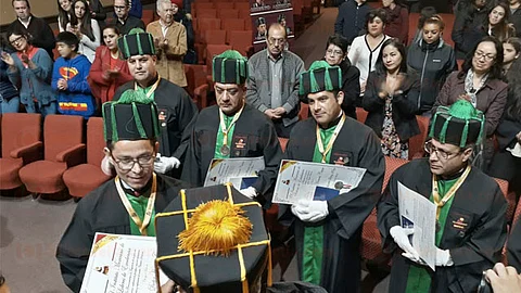 Fue condecorado el el magistrado presidente del TEEM, Omero Valdovinos Mercado (Foto: Andrea Bocanegra)