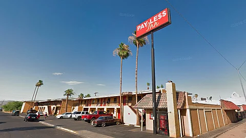 Ocurrió a las afueras del hotel Payless Inn (Foto: Google Maps)
