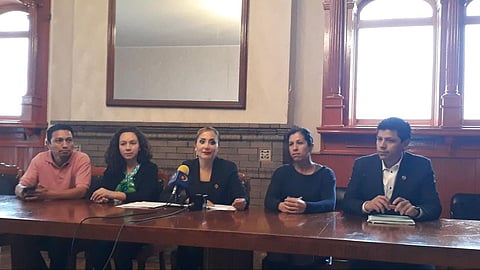 En rueda de prensa, aseveró que no habrá más líderes corruptos dentro de la Universidad Tecnológica, la cual arrastra un déficit de 14 millones de pesos (Foto: Andrea Bocanegra)