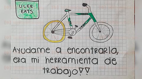 La bicicleta que fue robada el pasado domingo en la colonia Felicitas del Río en Morelia (Foto: Captura)