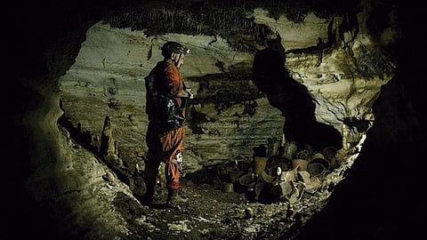 Explicó que solo entran cuatro personas en el interior y que el oxígeno es muy escaso (Foto: @INAHmx)