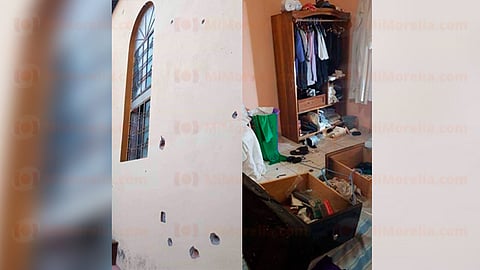 Los pistoleros robaron objetos de valor, varios de ellos religiosos, para después escapar; no sin antes rafaguear el templo (Foto: Red 113)