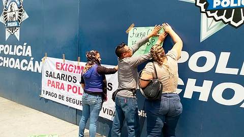 “La policía de Michoacán, ya está cansada, no hay incrementos salariales desde hace 10 años", demandan (Foto: Cortesía)