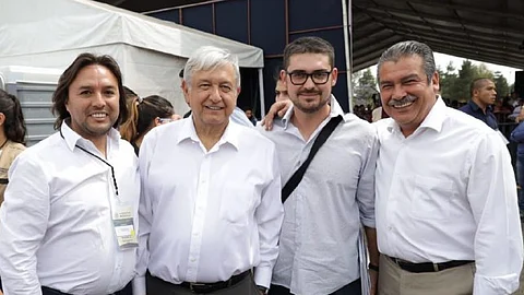 El alcalde, Raúl Morón encabeza y acompaña al presidente de la República, Andrés Manuel López Obrador en la presentación de programas integrales de bienestar y mejoramiento urbano para Morelia (Foto: Cortesía)