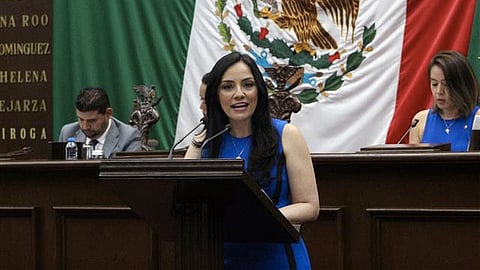 La legisladora del PRI presentó la iniciativa de Ley de Juicio Político para el Estado de Michoacán (Foto: Cortesía)