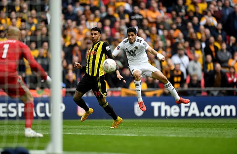 Rebasada la media hora de juego Andre Gray tuvo el 1-0 para el Watford (Foto Cortesía: @Wolves(