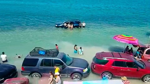 El mar en la zona es de dobles corrientes (Foto: captura de video)