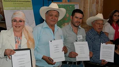 Los ayuntamientos de Morelia, Charo, Álvaro Obregón y Tarímbaro firmaron un convenio (Foto: Cortesía)