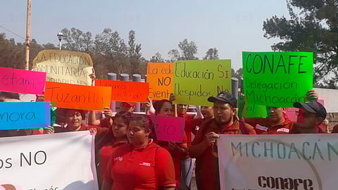 La delegación del Conafe en Michoacán se quedará solo con 24 trabajadores de base que no podrán atender las 22 regiones del estado
(Foto: Guadalupe Martínez)